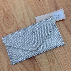 NWT Embellished rhinestone clutch